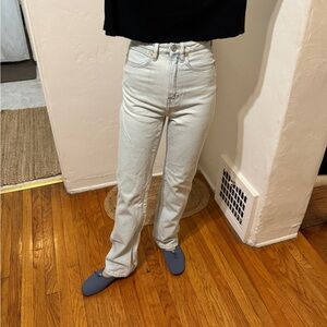 Joseph Light Gray Women's Straight Leg Jeans